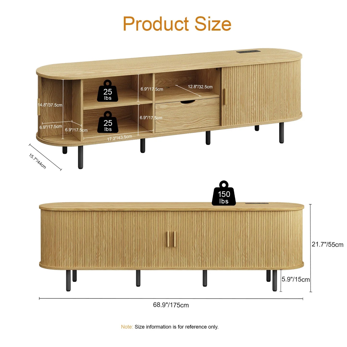 FaeryWoods Modern Media Console