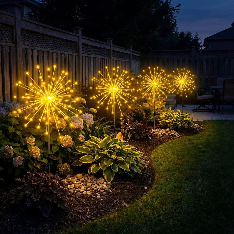 Golden Starburst Solar Light