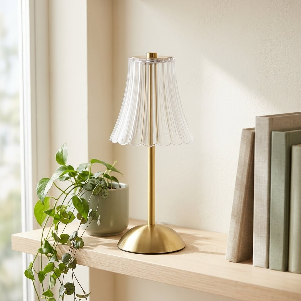 Gilded Petal Table Lamp