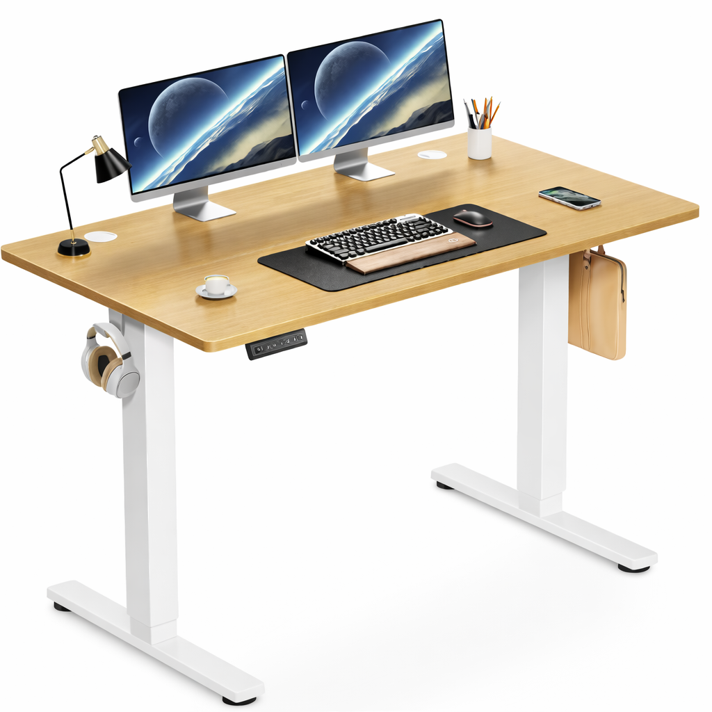 Faerywoods Electric Standing Desk 40"x24" Height Adjustable Sit Stand 3 Memory Presets Anti-Collision