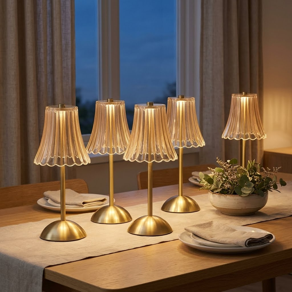 Gilded Petal Table Lamp