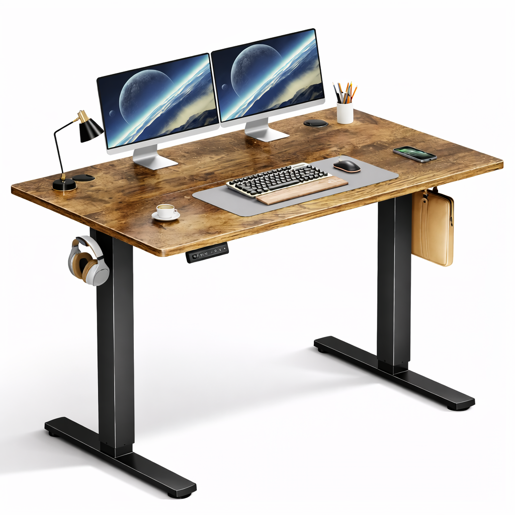 Faerywoods Electric Standing Desk 40"x24" Height Adjustable Sit Stand 3 Memory Presets Anti-Collision