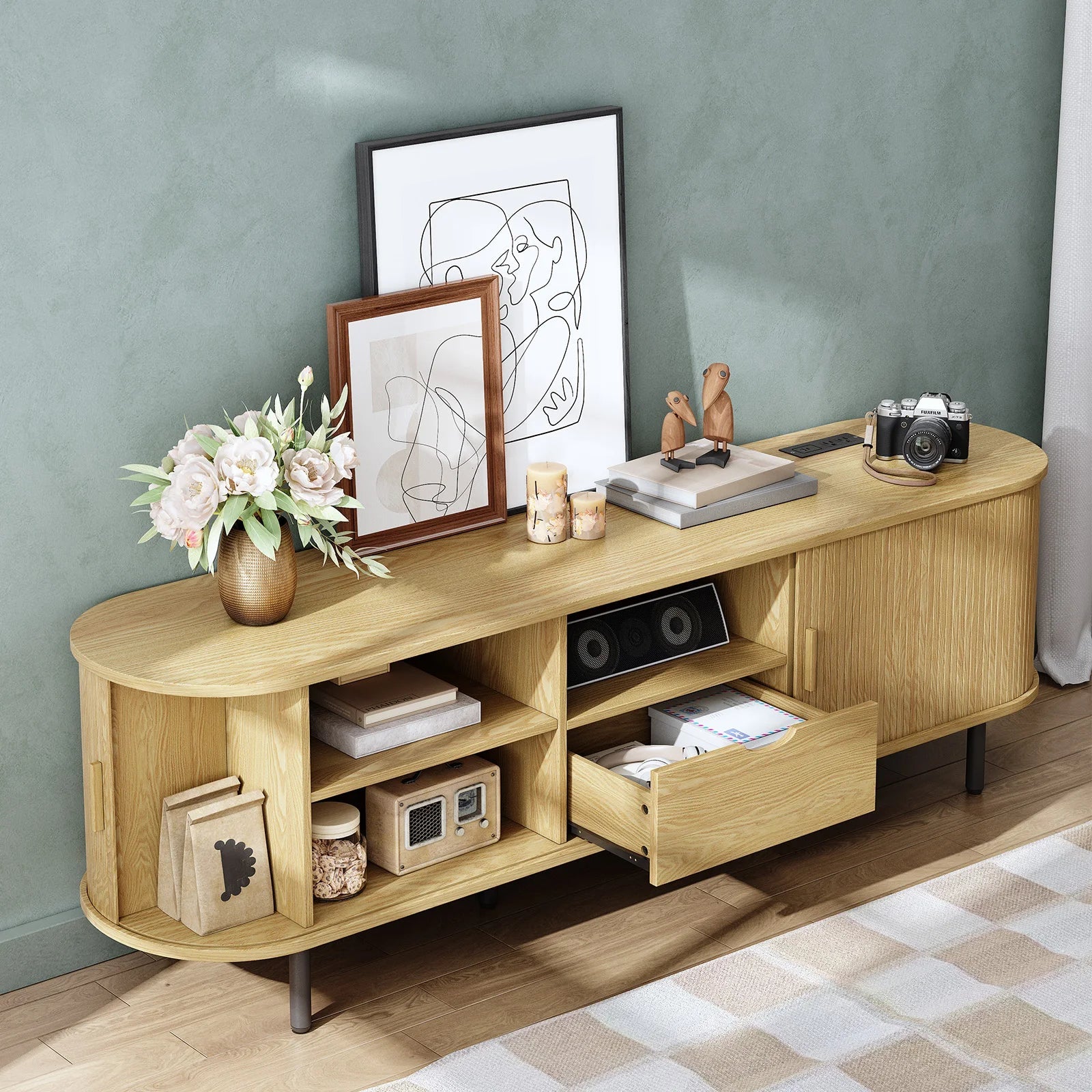 FaeryWoods Modern Media Console
