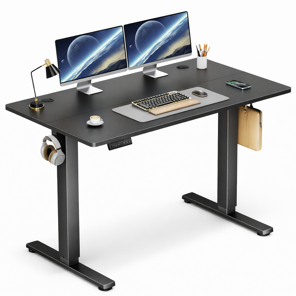 Faerywoods Electric Standing Desk 40"x24" Height Adjustable Sit Stand 3 Memory Presets Anti-Collision