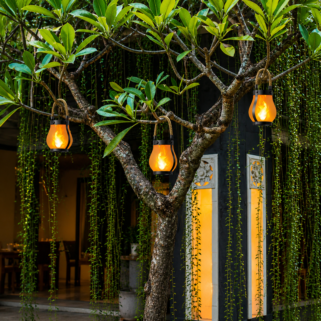 Enchanting Solar Flame Lantern