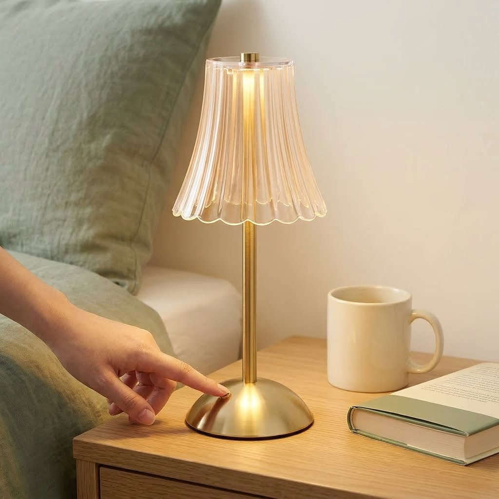 Gilded Petal Table Lamp