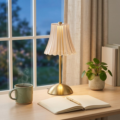 Gilded Petal Table Lamp