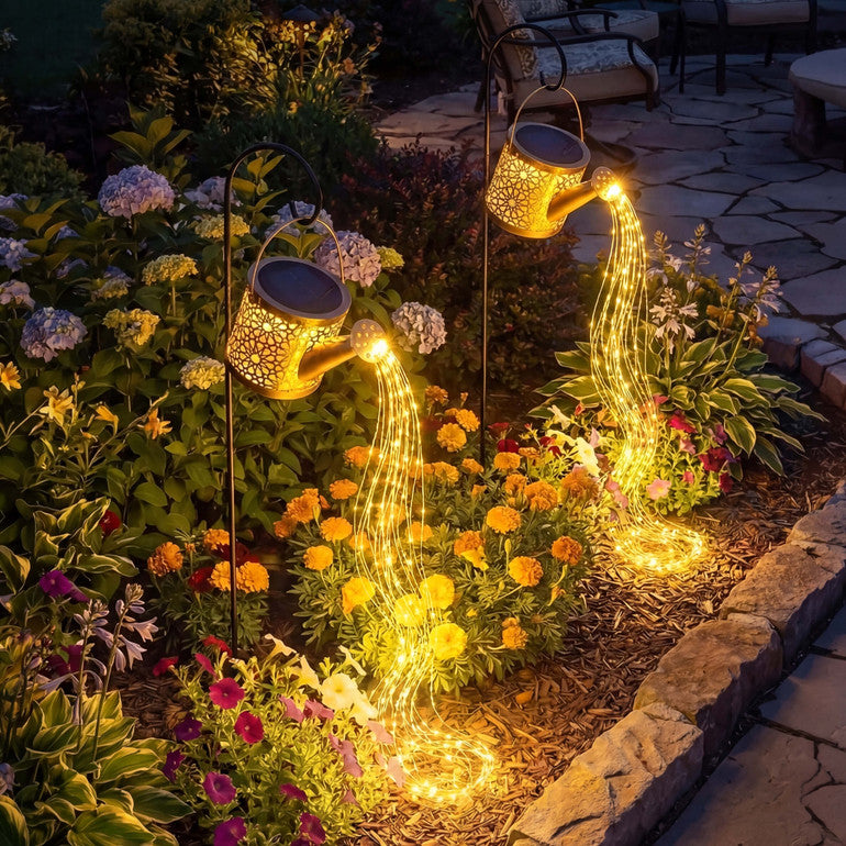 Golden Watering Can Light