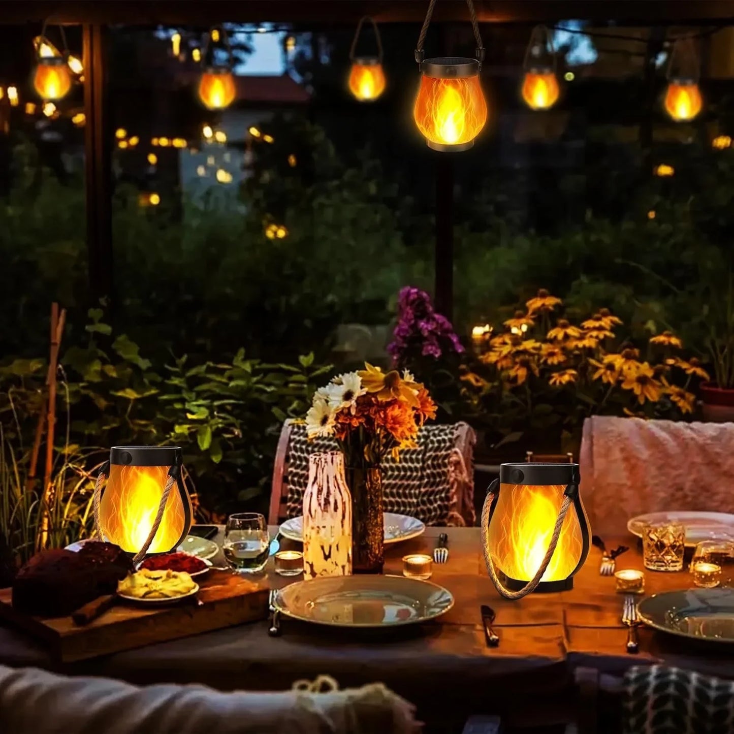 Enchanting Solar Flame Lantern