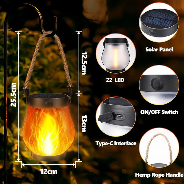 Enchanting Solar Flame Lantern