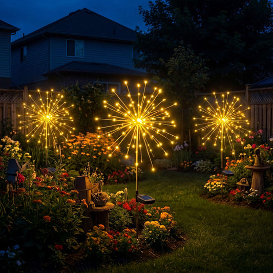 Golden Starburst Solar Light