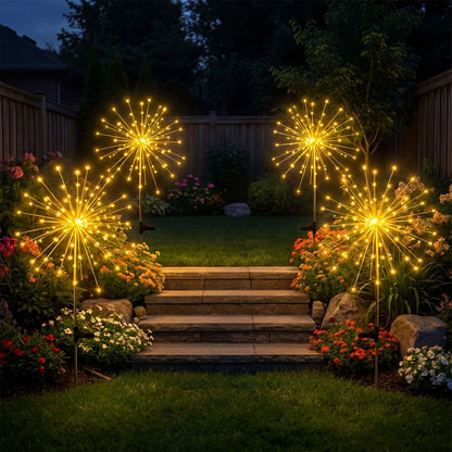 Golden Starburst Solar Light