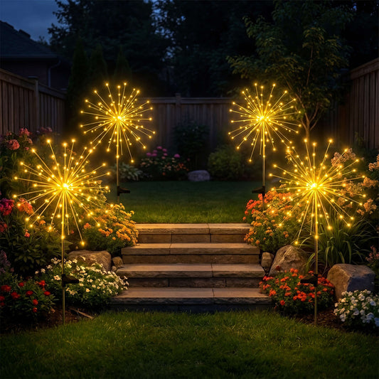 Golden Starburst Solar Light