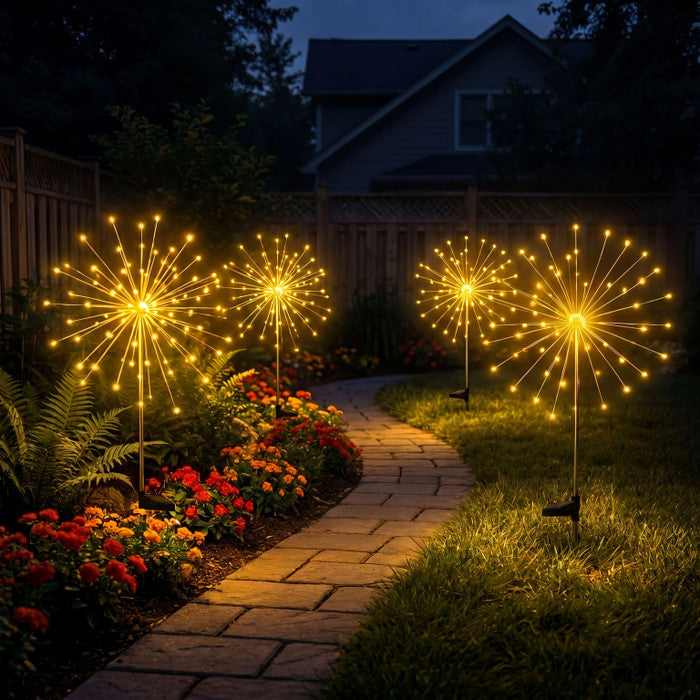 Golden Starburst Solar Light
